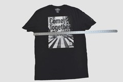 Lyrics By Lennon & McCartney Mens Come Together Zipper Pocket Black Shirt New XL
