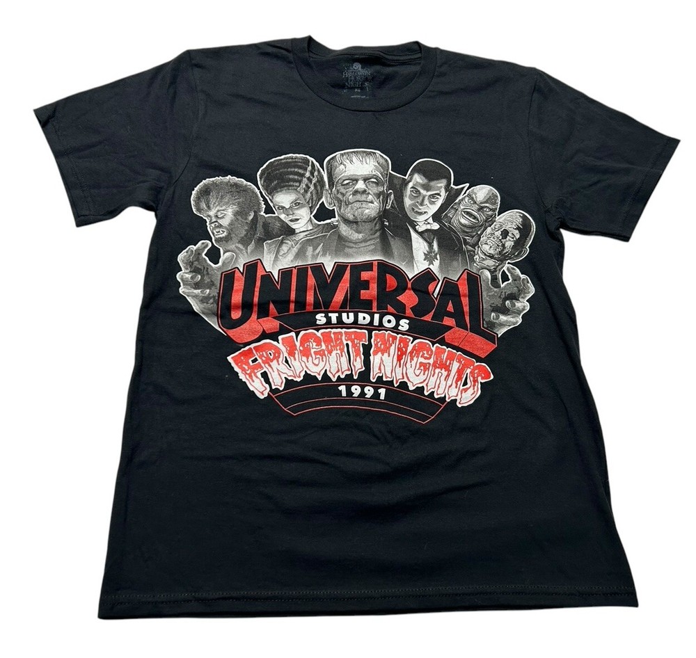 Universal Studios Parks Fright Nights 1991 Retro Monsters T-Shirt Adult Small SM
