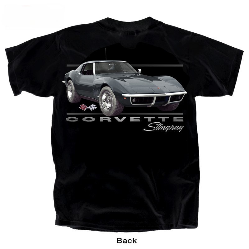 Joe Blow T’s 1969 Chevy Corvette Stingray Men’s Black T-Shirt C3