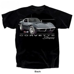 Joe Blow T’s 1969 Chevy Corvette Stingray Men’s Black T-Shirt C3