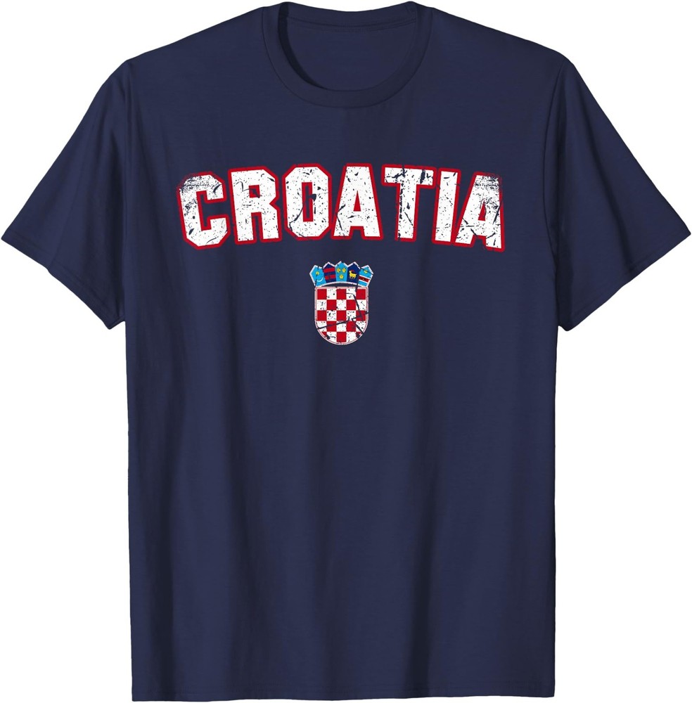 Croatia Flag Vintage | Men Women | Croatia T-Shirt