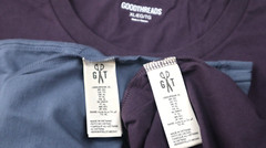 2 Pack Men’s Slim-Fit Short Sleeve Cotton Crewneck T-Shirt Size XL Blue Purple