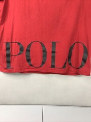 Polo Mens Graphic T-Shirt Red Big Logo Sz XXL Casual Pullover W/Stains See Pics