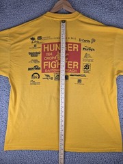VINTAGE Halifax CROP Walk Shirt Mens 2XL Yellow 1994 Daytona Beach Charity 90s
