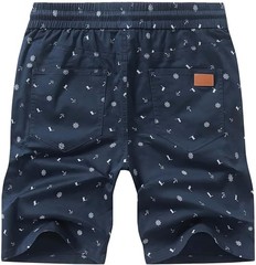 JMIERR Mens Casual Shorts – Cotton Drawstring X-Large, U Coconut Tree Blue2