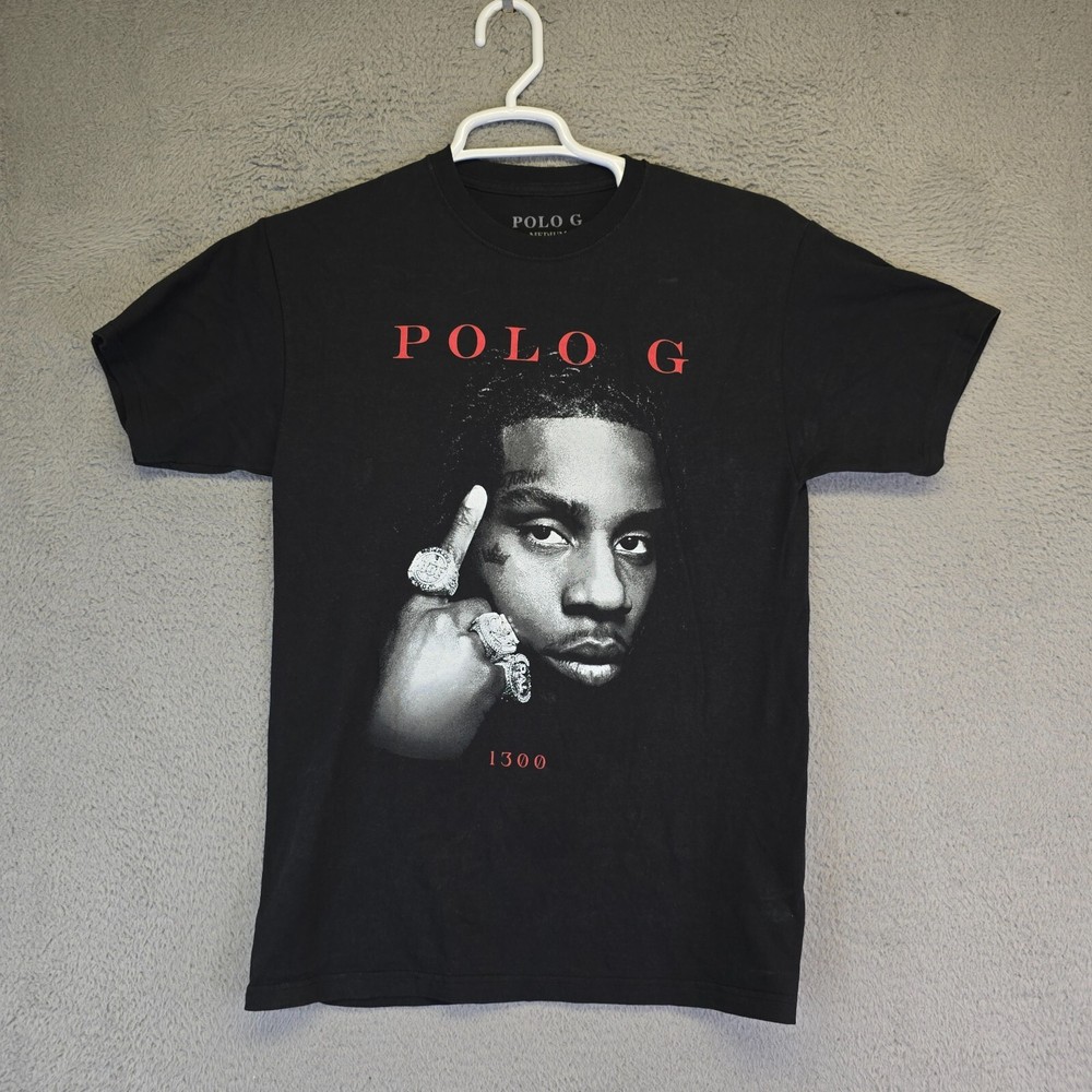 Polo G 1300 Shirt Adult M Black Hip Hop Rapper Music Graphic Tee