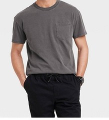 Goodfellow & Co Men’s Gray Crew Neck Short Sleeve Pocket Cotton T-Shirt M