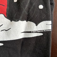 Vtg Snoopy T Shirt Woodstock Christmas Mens XL Black Short Sleeve Delta Tee Y2K