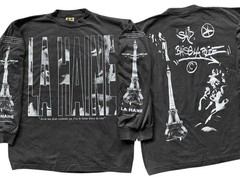 La Haine Shirt Sz XL Vintage Style Long Sleeve Black Faded Single Stitch REPRINT