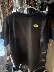 The North Face Men’s Black Graphic Logo Crew Neck Knit T-Shirt Recycled Size M