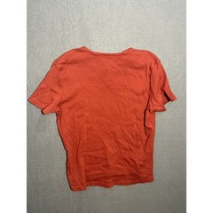 Woolrich Men’s Ribbed Henley T-Shirt Size L Large Orange Short Sleeve Casual Top