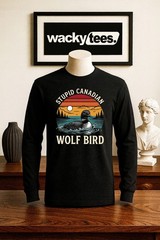 Stupid Canadian Wolf Bird Heated Rivalry Graphic Tee Shirt