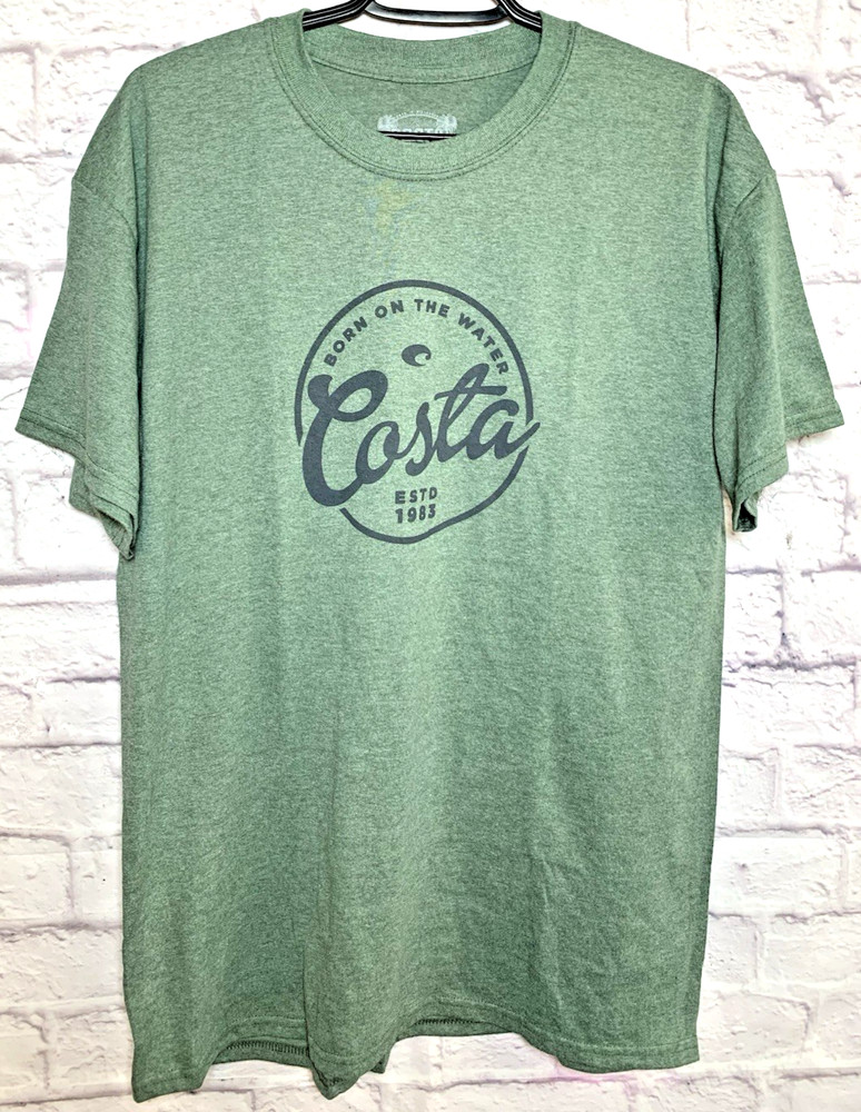 Costa Del Mar Born On The Water Men’s Green Short Sleeve T-shirt Size Large.