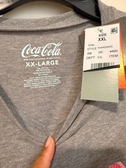 Coca-Cola Classic Gray T-Shirt with Pink Bow Graphic