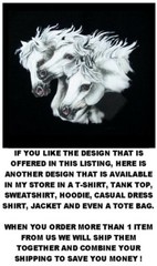 MORGAN OR ARAB OR FRIESIAN ? HORSE SHOW ART GALLOPING HORSE T-SHIRT WS318