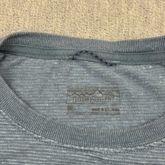 Patagonia Shirt Medium Blue Pocket Tee Striped Short Sleeve Casual Cotton 52600
