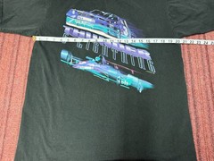 MENS USED VINTAGE 90S SINGLE STITCH THUNDER LIGHTNING RACING GRAPHIC SHIRT LARGE