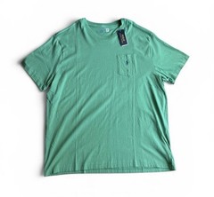 Polo Ralph Lauren Big & Tall Green Crew-Neck Pocket Shirt Men’s Size 5XB