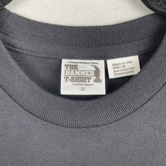 American Apparel The Hammer T-Shirt Black Heavyweight Cotton USA Made S New Rare