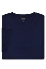 Banana Republic Mens Navy Blue Cotton Luxe Crewneck Shirt Medium M BR-047