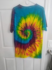 Tye Dyed Cotton Tee Shirt Size Large, Pre-Washed/Dried