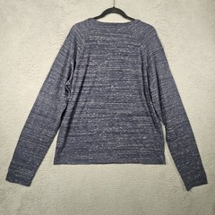 Pact Organic Cotton Henley Shirt Mens L Blue Space Dye Sustainable Eco Friendly