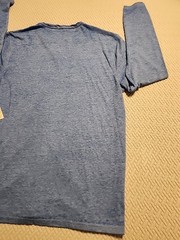 Lucky Brand Venice Burnout Mens M Long Sleeve Henley Shirt Blue NWT