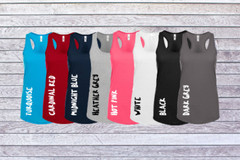 Add Your Logo, Text Custom Racerback Tank Top Shirt, Beach Top, Muscle For Women