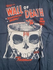 NWT Fasthouse Shirt Indigo Blue “Wall of Death Skull” Graphic Tee BRAND NEW