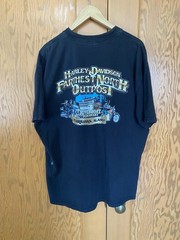 Harley-Davidson Hanes Beefy T Shirt Men 2X Outpost Fairbanks Alaska Graphic