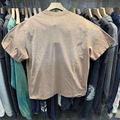 Faded Hollywood Motorcycle Font Paly Mens Beige Cotton T Shirt