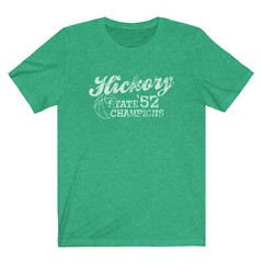 Hickory Champs “Vintage Look” 50/50 Blend T-Shirt – hoosiers indiana basketball