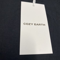 Cozy Earth Bamboo T Shirt Mens Large Black Pocket Stretch Knit Lounge NEW