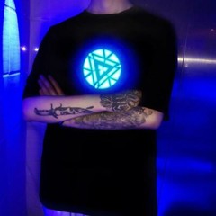 Iron Man LED T-shirt Sound Activated Equalizer Flashing Costume Party Cosplay