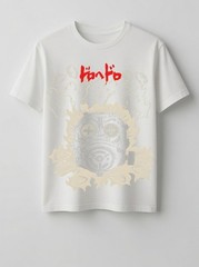 Caiman Mask with Gyoza Dumplings Anime Manga Premium Tri-Blend T-Shirt