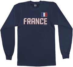 Threadrock Men’s France National Team Long Sleeve T-shirt French Pride