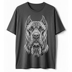 Cane Corso T-Shirt Line Art Dog Portrait Mastiff Lover Graphic Tee Shirt S-5XL