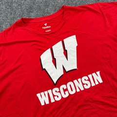 Fanatics Wisconsin Badgers T-Shirt 3XL Red Graphic Short Sleeve Mens