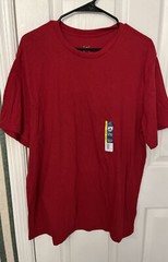 George Red Mens Tee Shirt Tag Free Comfort Size Large 42-44 Moisture Wicking NWT