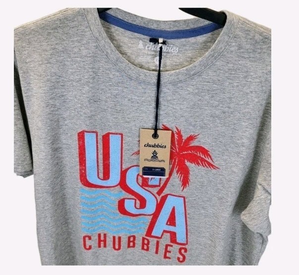 Chubbies T-Shirt Men’s The Chub Spangled Banner USA Non Pocket Graphic. Size XL