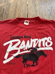 Vintage Lot Of 4 80s USFL Tshirts LA Express Houston Gamblers TB Bandits Logo 7