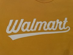 Walmart Logo T-Shirt Size 2XL Yellow with Baseball font Walmart Logo