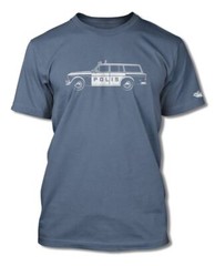 Volvo P220 Station Wagon Swedish Polis police 1962 – 69 T-Shirt – Men – Side Vie