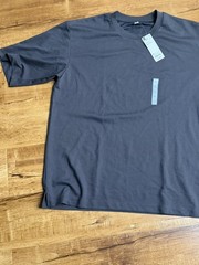 GU by Uniqlo Cotton Crewneck T Shirt Mens Dark Grey Short Sleeve Solid Sz XL