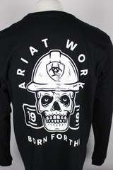 Ariat Men’s Rebar Cotton Strong Hardhead Pocket T Shirt Long Sleeve Black