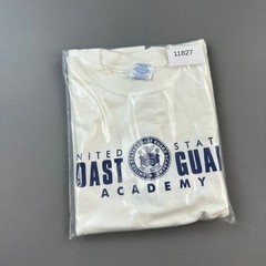 Vintage United States Coast Guard Academy Shirt Mens Medium White Military Y2K