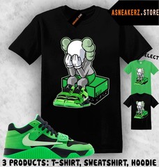 Tee Shirt Matching Travis Scott Jumpman Jack Green Spark Match Sneaker Kawsone