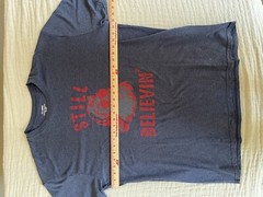 Still Believin Santa Funny Christmas Gift Size 2x T-Shirt Denim Blue NWT