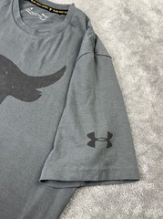 Under Armour Project Rock Shirt Mens M Brahma Bull Logo HeatGear Loose Fit