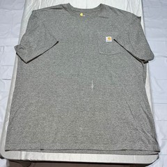 Carhartt Mens K87 Pocket Distressed T-Shirt Heather Gray Original Fit 2XL Logo